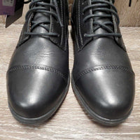 Pr Paddock Boots, laces, back zippers, tag *new