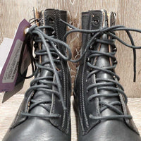 Pr Paddock Boots, laces, back zippers, tag *new
