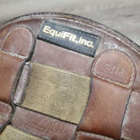 Pr Open Front Leather Boots, Foam Liners, buckles *gc/fair, dirt, hair, scuffs, sticky liners, older