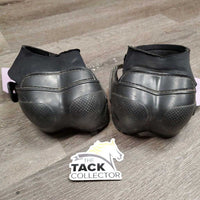Pr Heel Boots *gc/fair, v.dirty, faded, elastic: stretched, rubs, neoprene: peeling, curled & chipped, older
