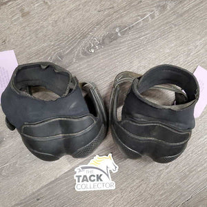 Pr Heel Boots *gc/fair, v.dirty, faded, elastic: stretched, rubs, neoprene: peeling, curled & chipped, older