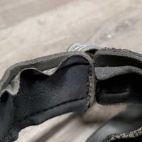 Pr Heel Boots *gc/fair, v.dirty, faded, elastic: stretched, rubs, neoprene: peeling, curled & chipped, older