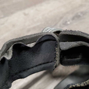 Pr Heel Boots *gc/fair, v.dirty, faded, elastic: stretched, rubs, neoprene: peeling, curled & chipped, older