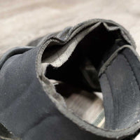 Pr Heel Boots *gc/fair, v.dirty, faded, elastic: stretched, rubs, neoprene: peeling, curled & chipped, older