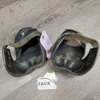 Pr Heel Boots *gc/fair, v.dirty, faded, elastic: stretched, rubs, neoprene: peeling, curled & chipped, older