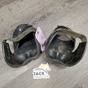 Pr Heel Boots *gc/fair, v.dirty, faded, elastic: stretched, rubs, neoprene: peeling, curled & chipped, older