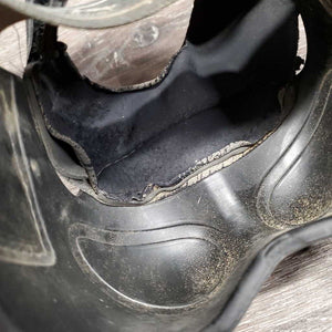 Pr Heel Boots *gc/fair, v.dirty, faded, elastic: stretched, rubs, neoprene: peeling, curled & chipped, older
