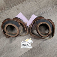 Pr Heel Boots *vgc, mnr dirt, stains, stretched & faded elastic
