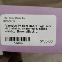 Pr Heel Boots *vgc, mnr dirt, stains, stretched & faded elastic
