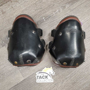 Leather Hind Pinch Boots, velcro *vgc, lining: dirty, rubs & pills