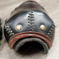 Leather Hind Pinch Boots, velcro *vgc, lining: dirty, rubs & pills
