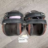 Leather Hind Pinch Boots, velcro *vgc, lining: dirty, rubs & pills
