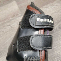 Leather Hind Pinch Boots, velcro *vgc, lining: dirty, rubs & pills