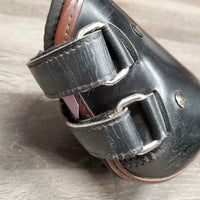 Leather Hind Pinch Boots, velcro *vgc, lining: dirty, rubs & pills