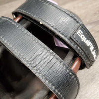 Leather Hind Pinch Boots, velcro *vgc, lining: dirty, rubs & pills
