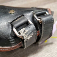 Leather Hind Pinch Boots, velcro *vgc, lining: dirty, rubs & pills