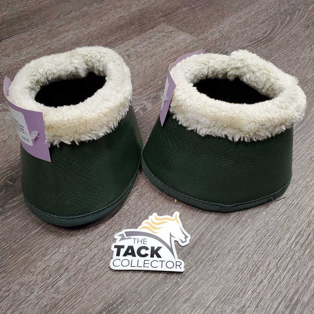 Wrap Around Bell Boots, velcro, fleece top *vgc/gc, clean, undone seam stitching, mnr residue