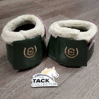 Wrap Around Bell Boots, velcro, fleece top *vgc/gc, clean, undone seam stitching, mnr residue
