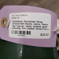 Wrap Around Bell Boots, velcro, fleece top *vgc/gc, clean, undone seam stitching, mnr residue
