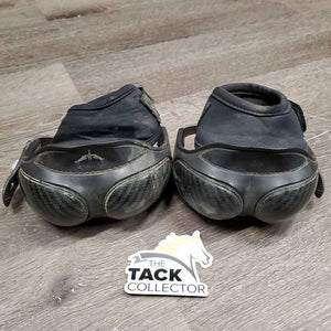 Pr Heel Boots *gc, dirt, faded, stretched elastic, marker, stains, seam rubs