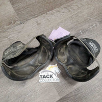 Pr Heel Boots *gc, dirt, faded, stretched elastic, marker, stains, seam rubs
