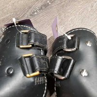 Leather Hind Pinch Boots, velcro *vgc/xc, mnr dirt
