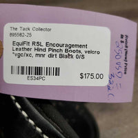 Leather Hind Pinch Boots, velcro *vgc/xc, mnr dirt
