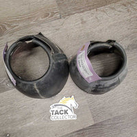 Smooth Soft Rubber Bell Boots, velcro *gc, dirt, residue, faded, scratches
