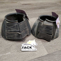 Smooth Soft Rubber Bell Boots, velcro *gc, dirt, residue, faded, scratches
