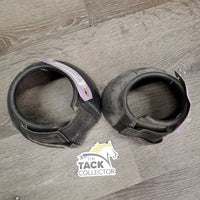 Smooth Soft Rubber Bell Boots, velcro *gc, dirt, residue, faded, scratches
