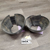 Smooth Soft Rubber Bell Boots, velcro *gc, dirt, residue, faded, scratches
