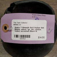 Smooth Soft Rubber Bell Boots, velcro *gc, dirt, residue, faded, scratches

