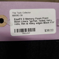 2 Memory Foam Front Boot Liners *gc/fair, faded, hairy, rubs, thin & holey edges
