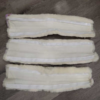 3 Piece Sheepskin Breastplate Covers, bag *new
