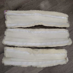 3 Piece Sheepskin Breastplate Covers, bag *new