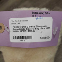 3 Piece Sheepskin Breastplate Covers, bag *new
