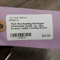 Thick Rsd Running Martingale Attachment, buckle *gc, rubs, scrapes, faded, cracking
