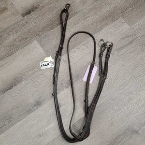 Padded Leather Adjustable Running Martingale, snap *No Stopper, vgc/gc, dirt, film, stiff, dry, creases, xholes