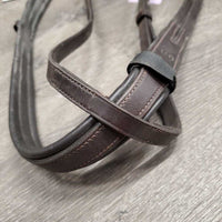 Padded Leather Adjustable Running Martingale, snap *No Stopper, vgc/gc, dirt, film, stiff, dry, creases, xholes
