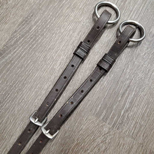Padded Leather Adjustable Running Martingale, snap *No Stopper, vgc/gc, dirt, film, stiff, dry, creases, xholes