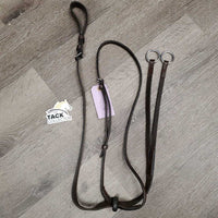 Leather Running Martingale *vgc/gc, v.cracked, twists, cracking stopper, clean, stiff, dry, scraped edges