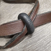 Leather Running Martingale *vgc/gc, v.cracked, twists, cracking stopper, clean, stiff, dry, scraped edges
