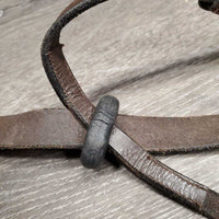 Leather Running Martingale *vgc/gc, v.cracked, twists, cracking stopper, clean, stiff, dry, scraped edges