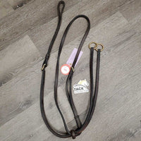 Thick Narrow Double Stitched Running Martingale, stopper *gc, clean, tacky, film, stains, xholes, residue, cracks, older
