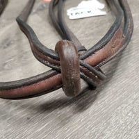 Thick Narrow Double Stitched Running Martingale, stopper *gc, clean, tacky, film, stains, xholes, residue, cracks, older
