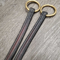 Thick Narrow Double Stitched Running Martingale, stopper *gc, clean, tacky, film, stains, xholes, residue, cracks, older
