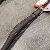 Thick Narrow Double Stitched Running Martingale, stopper *gc, clean, tacky, film, stains, xholes, residue, cracks, older
