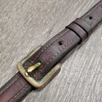 Thick Narrow Double Stitched Running Martingale, stopper *gc, clean, tacky, film, stains, xholes, residue, cracks, older
