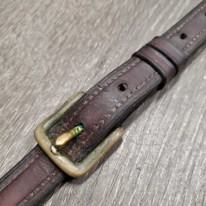 Thick Narrow Double Stitched Running Martingale, stopper *gc, clean, tacky, film, stains, xholes, residue, cracks, older