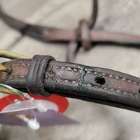 Thick Narrow Double Stitched Running Martingale, stopper *gc, clean, tacky, film, stains, xholes, residue, cracks, older
